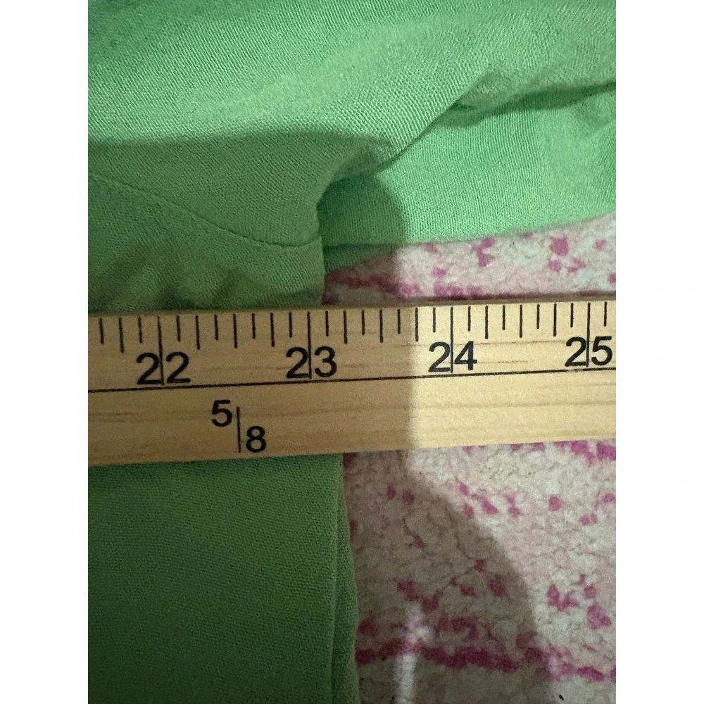 Ali Miles Womens Large Tunic Lime Green Cowl Neck 3/4 Sleeve Relaxed Fit Casual - Picture 6 of 7